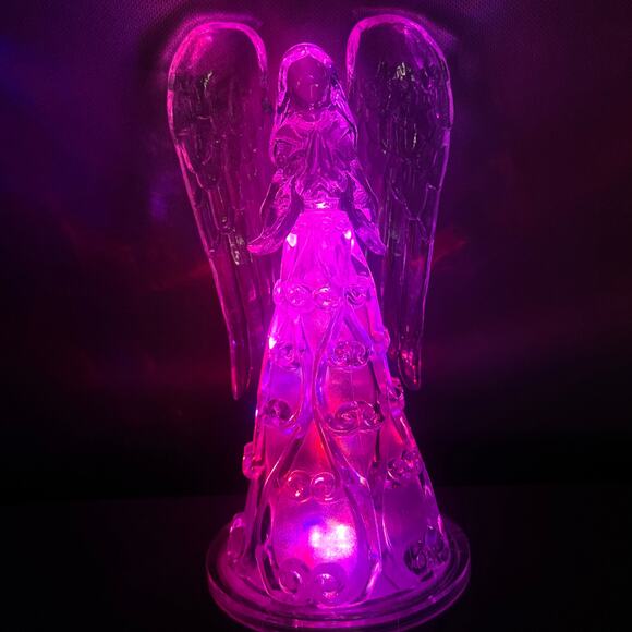Sylvania Crystal Angel Color Changing LED Tree Top Light 8" Christmas Angelcore - Picture 9 of 17